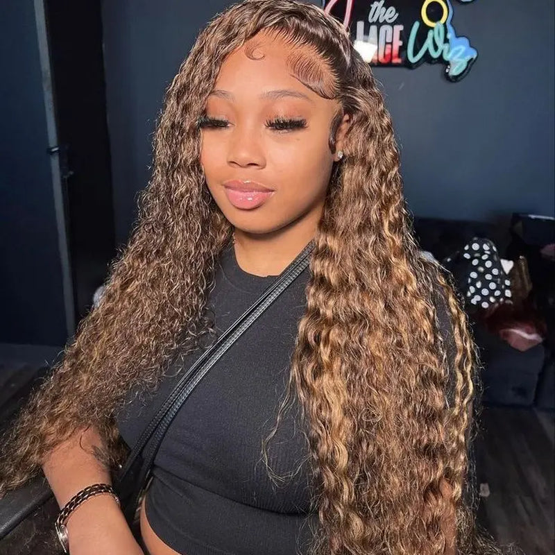 Urody 220% Density Curly Hair Wigs HD Transparent 13X6 Lace Front Wigs Brazilian Deep Curly Pre Plucked Human Hair Wigs Deep Wave Lace Frontal Wigs for Women